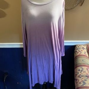 Purple Ombré tunic 1X — with pockets